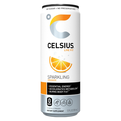 CELSIUS Sparkling Orange, Essential Energy Drink 12oz Can