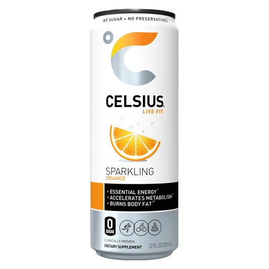 CELSIUS Sparkling Orange, Essential Energy Drink 12oz Can