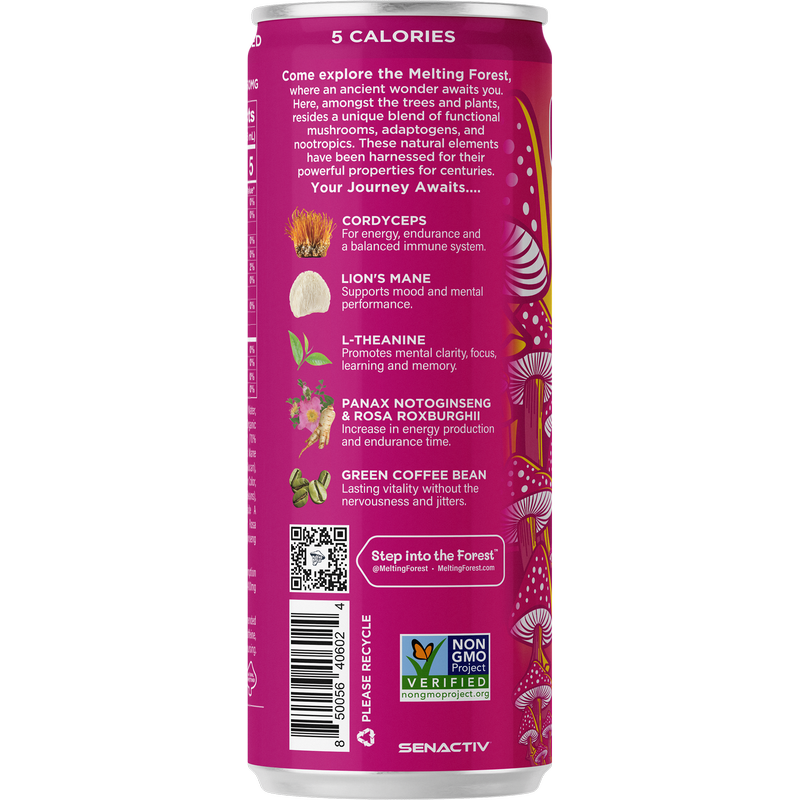 Melting Forest Strawberry Lemonade Mushroom Energy 12oz Can
