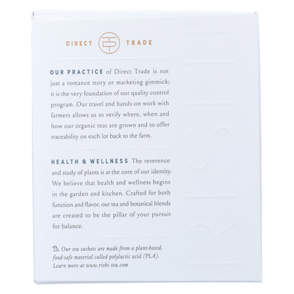 Rishi Tea Organic Earl Grey Sachets 15ct Box