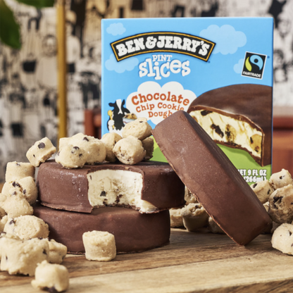Ben & Jerry's Chocolate Chip Cookie Dough Pint Slices 3ct 9oz