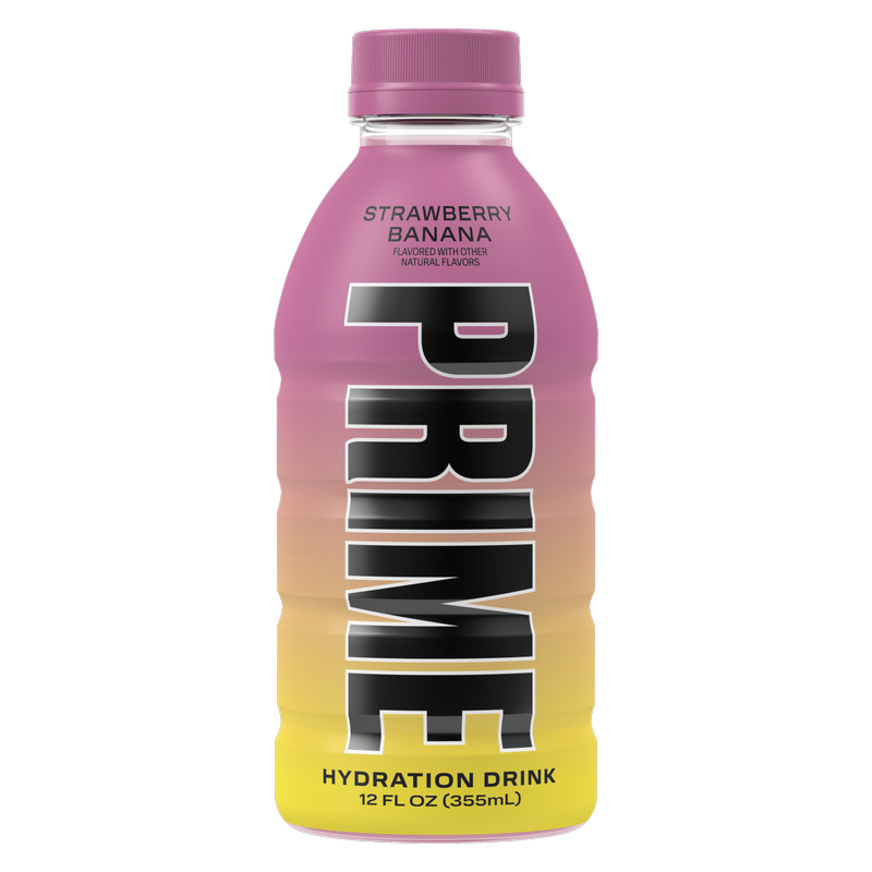 Prime Hydration Multipack Ice Pop and Strawberry Banana 8pk 12oz Btl