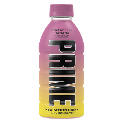 Prime Hydration Multipack Ice Pop and Strawberry Banana 8pk 12oz Btl
