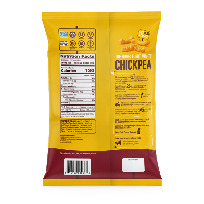 Hippeas Bohemian BBQ Chickpea Puffs, 4oz