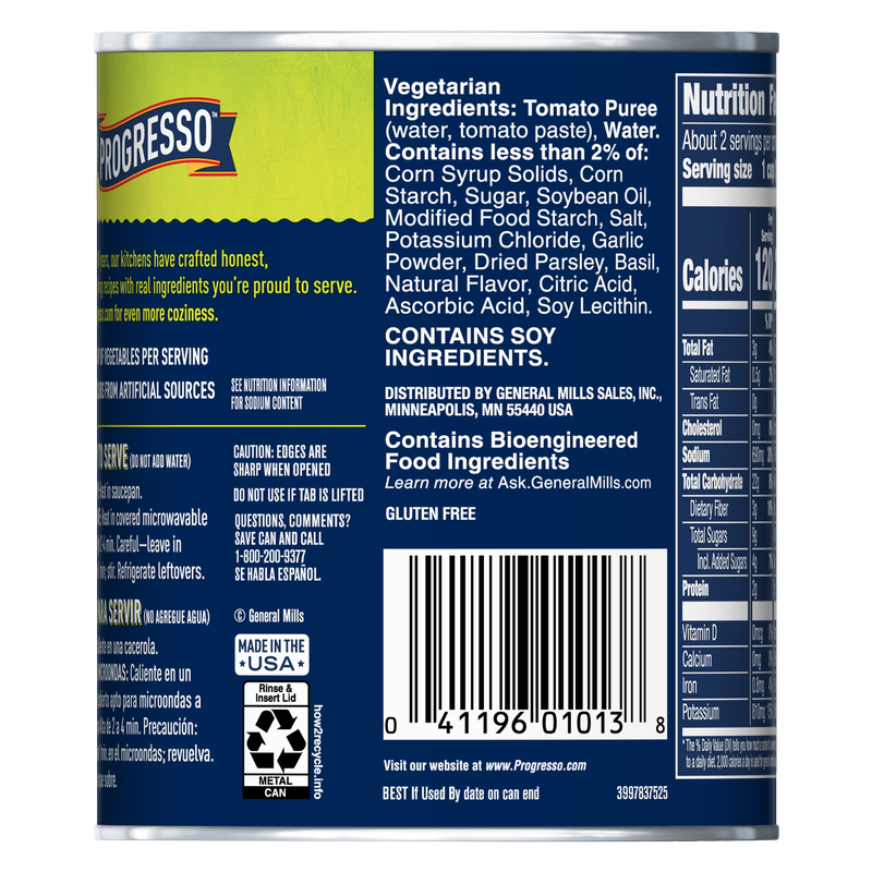 Progresso Vegetable Classics Tomato Basil Soup 19oz