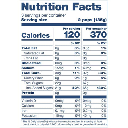 Frollies Watermelon Fruity Ice Pops, 6ct