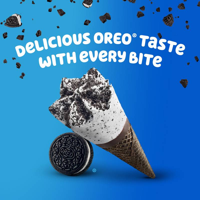OREO King Size Frozen Dairy Dessert Cone, 1ct