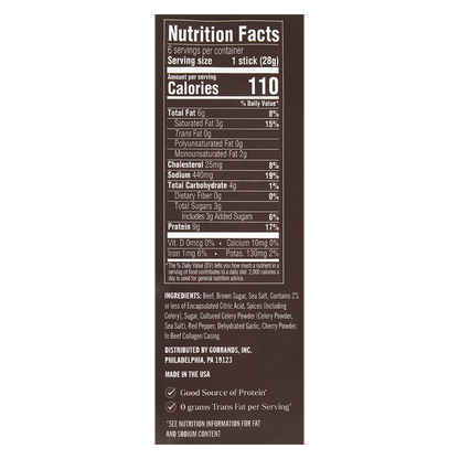 Basically Premium Sweet Heat Beef Sticks, 6ct