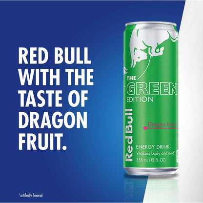 Red Bull Energy Drink The Green Edition Dragon Fruit 12oz Can