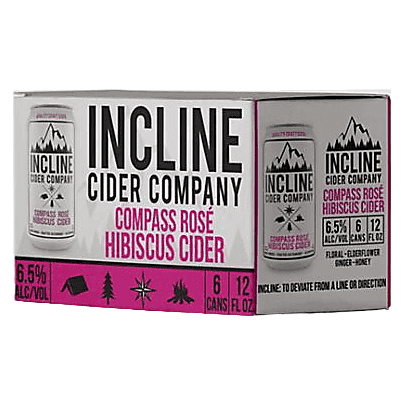 Incline Seasonal Cider - Compass Rose Hibiscus Cider 6pk 12oz Can