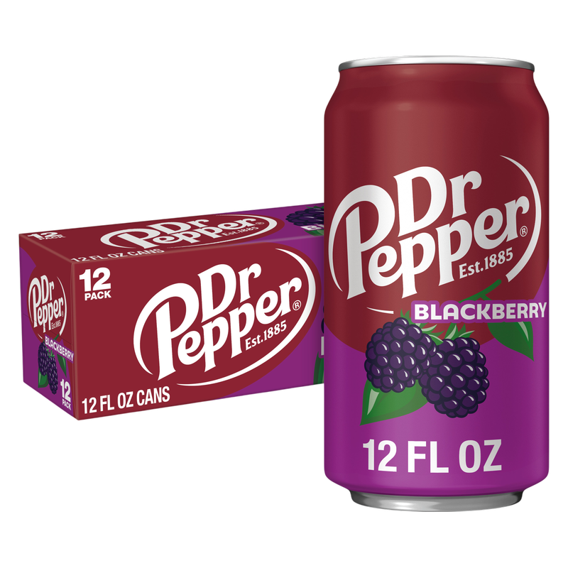 Dr Pepper Blackberry Soda 12pk 12oz Can
