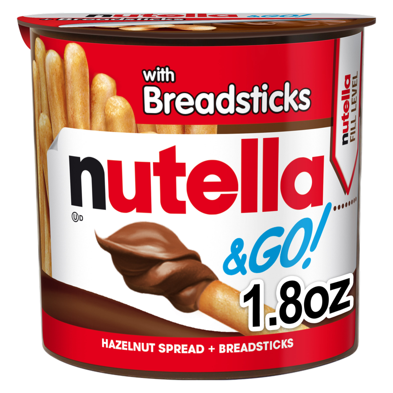 Nutella & GO! Hazelnut and Cocoa Spread with Breadsticks, Snack Cup, 1.8 oz