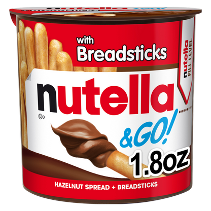Nutella & GO! Hazelnut and Cocoa Spread with Breadsticks, Snack Cup, 1.8 oz