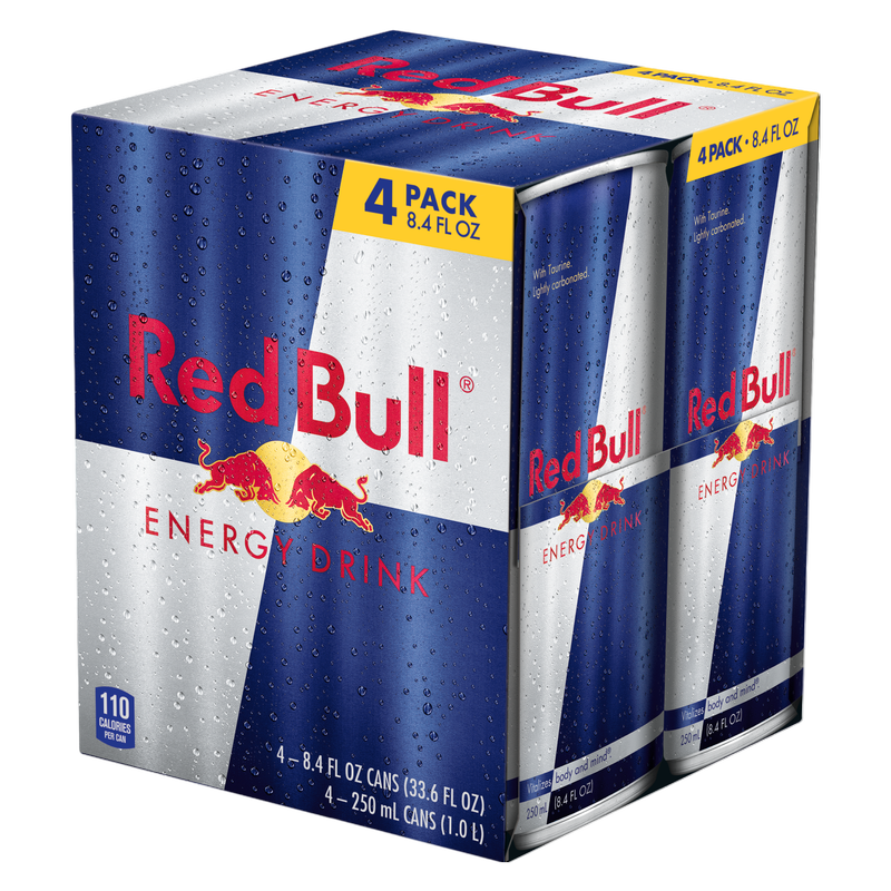 Red Bull Energy Drink 4pk 8.4oz Can- XL