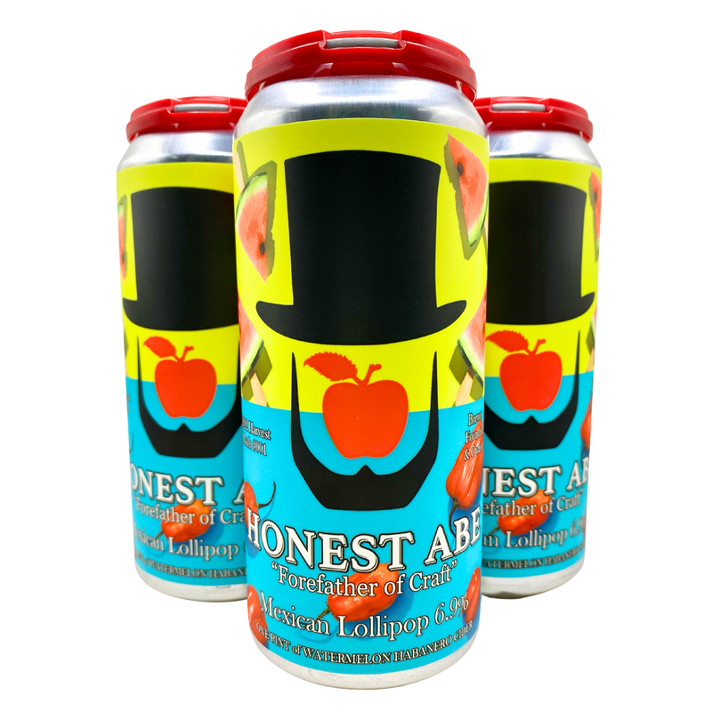 Honest Abe Mexican Lollipop Watermelon Habanero Hard Cider 4pk 16oz Can 6.9% ABV