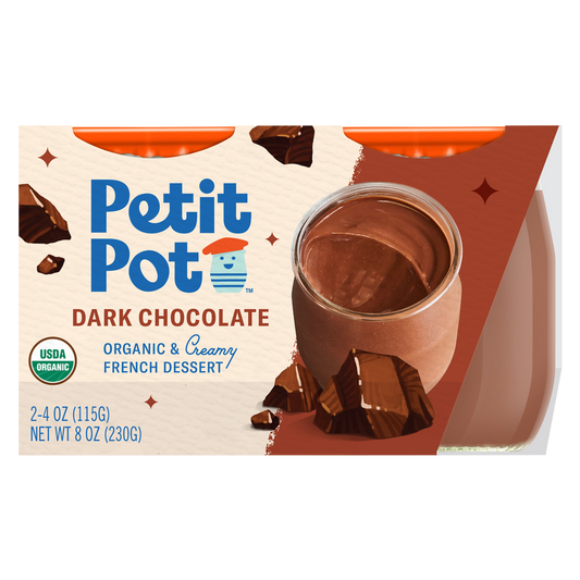 Petit Pot Dark Chocolate Organic French Dessert - 2ct/8oz