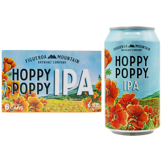 Figueroa Mountain Hoppy Poppy IPA 6pk 12oz Can 6.5% ABV