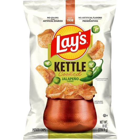 Lay's Kettle Cooked Jalapeno Potato Chips 8oz