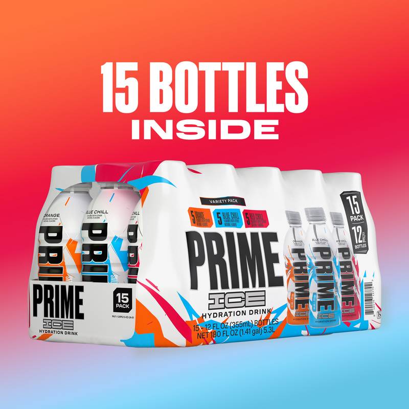 Prime Ice Hydration Chill Variety Pack 15pk 12oz Btl