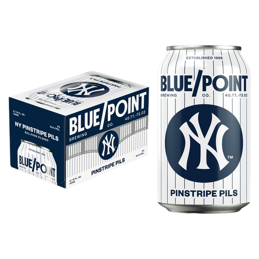 Blue Point NY Pinstripe Pilsner 6pk 12oz Can 5.0% ABV