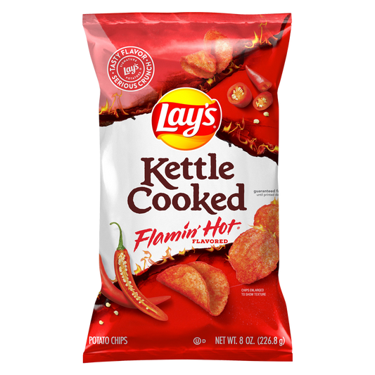 Lay's Flamin' Hot Kettle Cooked Potato Chips 8oz
