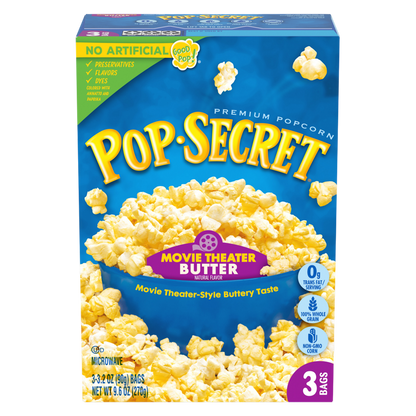 Pop Secret Movie Theater Butter Popcorn 3ct