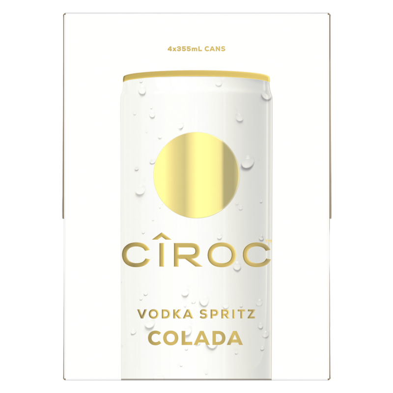 Ciroc Vodka Spritz Colada 12oz 4pk 5% ABV