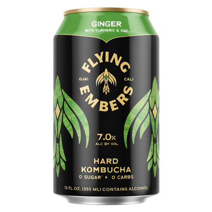 Flying Embers Ginger Hard Kombucha 6pk 12oz Can 7.0% ABV