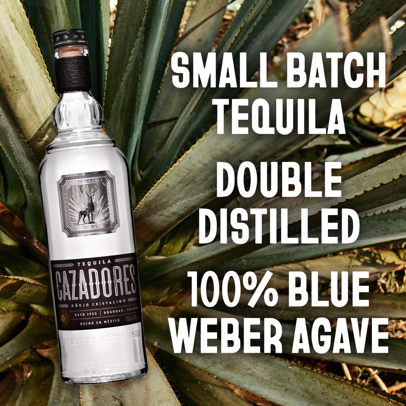 Cazadores Anejo Cristalino Tequila 750ml (80 Proof)