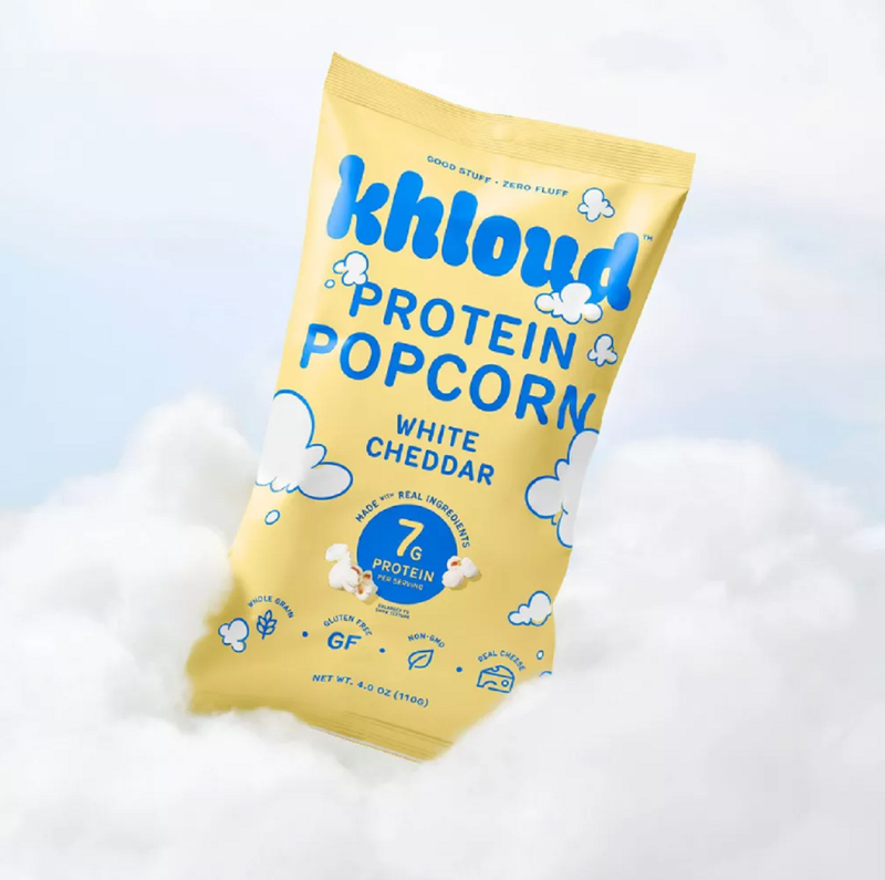 Khloud Protein Popcorn – White Cheddar, 4oz