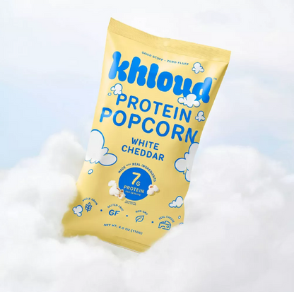 Khloud Protein Popcorn – White Cheddar, 4oz