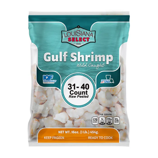 Raw / Peeled Shrimp (Frozen, 31-40ct) - 16oz