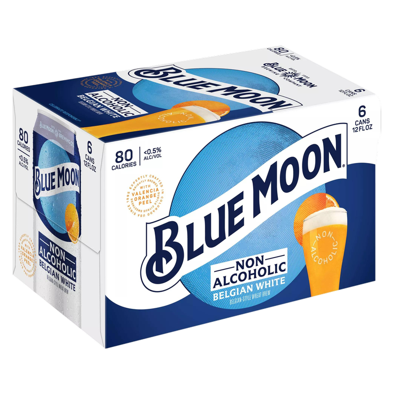 Blue Moon Non-Alcoholic Belgian Style 6pk 12oz Can