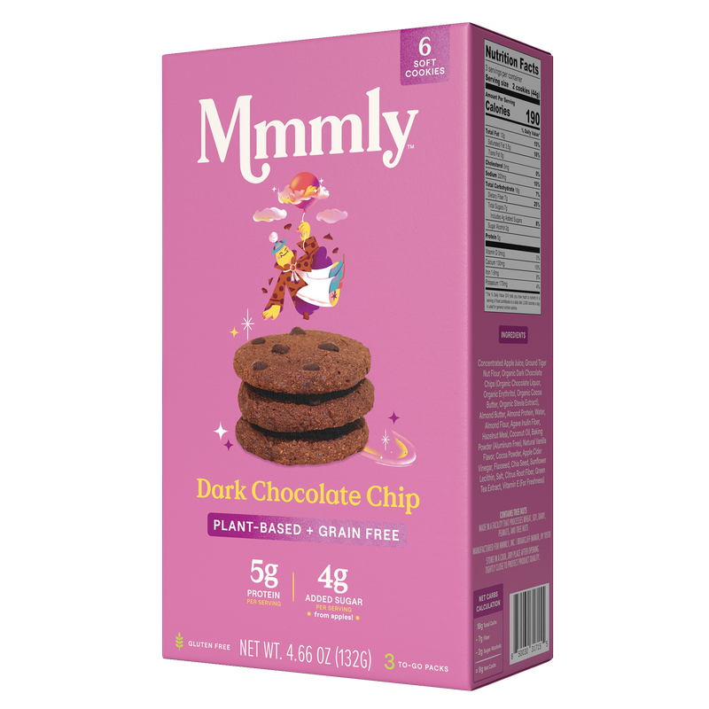 Mmmly Dark Chocolate Chip Plant-Based Soft Cookies 4.66oz