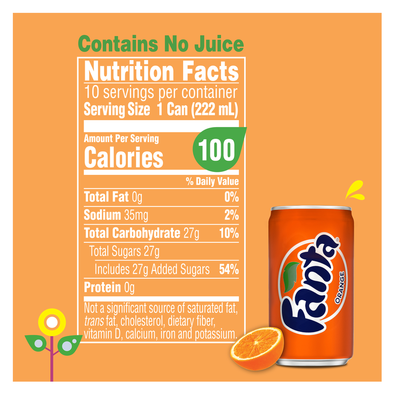 Fanta Orange 10pk 7.5oz Mini Can