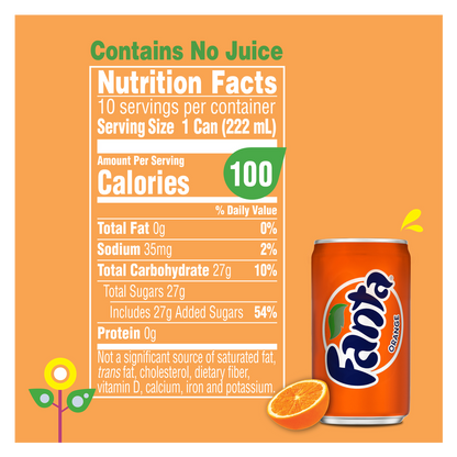 Fanta Orange 10pk 7.5oz Mini Can