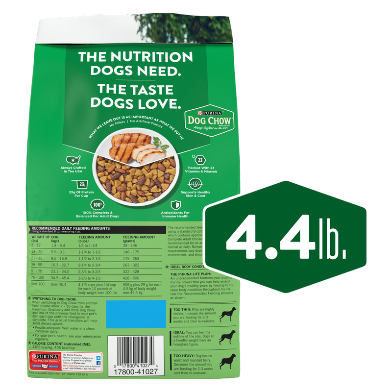 Purina Complete Adult Chicken Flavor Dog Chow 4.4lb