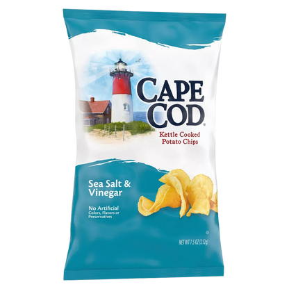 Cape Cod Sea Salt & Vinegar Kettle Cooked Potato Chips, 7.5oz