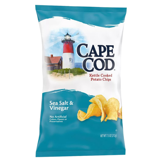 Cape Cod Sea Salt & Vinegar Kettle Cooked Potato Chips, 7.5oz