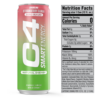 C4 Smart Energy Strawberry Guava 12oz Can