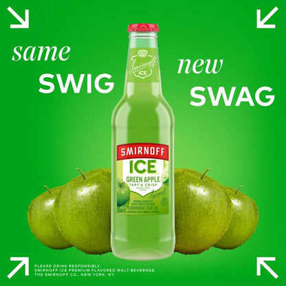 Smirnoff Ice Green Apple 6pk 11.2oz Btl 4.5% ABV
