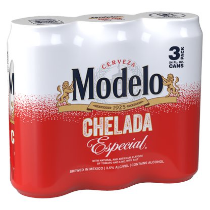 Modelo Chelada Especial 3pk 24oz Can 3.5% ABV