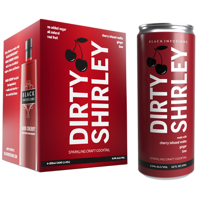 Black Infusions Dirty Shirley Ready-To-Drink Cocktail 4pk 12oz Can 6.9% ABV