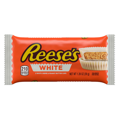 REESE'S White Creme Peanut Butter Cups, Candy Pack, 1.39 oz
