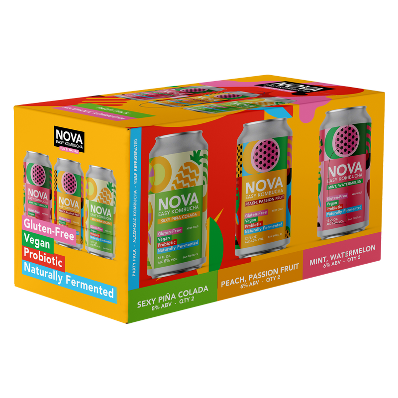 NOVA Easy Kombucha Variety Pack 6pk 12oz