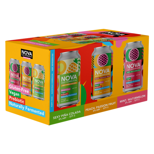 NOVA Easy Kombucha Variety Pack 6pk 12oz