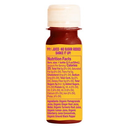 Vive Organic Immunity Boost Elderberry, Ginger & Turmeric Shot 2oz Btl