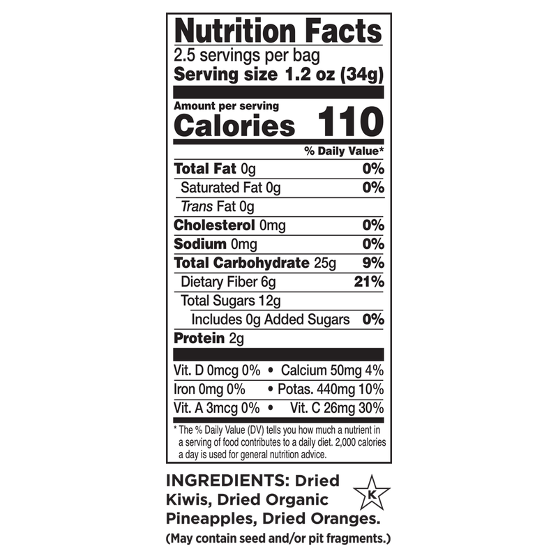 Rind Tropical Skin-On Chewy Dried Fruit Blend 3oz