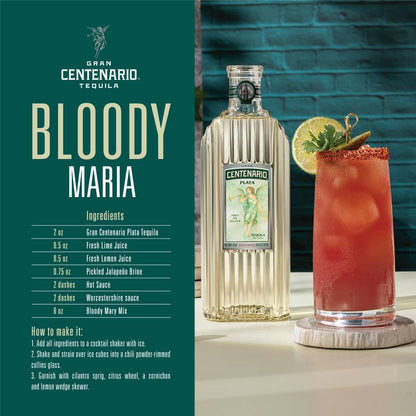 Gran Centenario Plata Tequila 750ml (80 Proof)