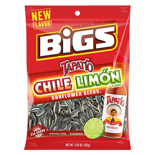 Bigs Tapatio Chile Lime Sunflower Seeds 5.35oz